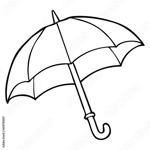 an umbrella line vector illustration