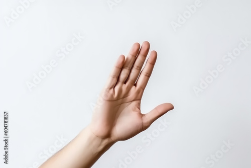 closeup shoot of hand posture isolated on white background