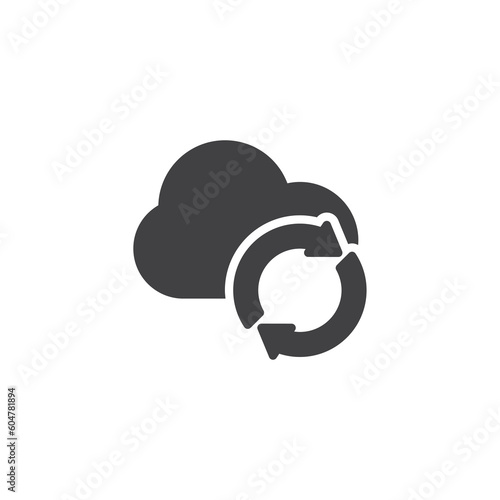 Cloud sync vector icon