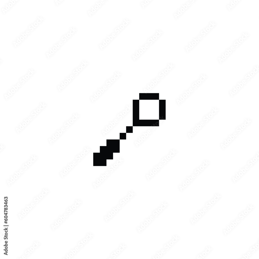 Obraz premium search icon pixel art style use black color good for your project and game asset.