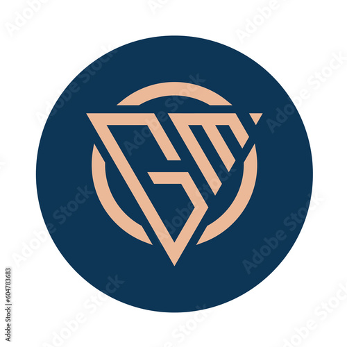Creative simple Initial Monogram GM Logo Designs.