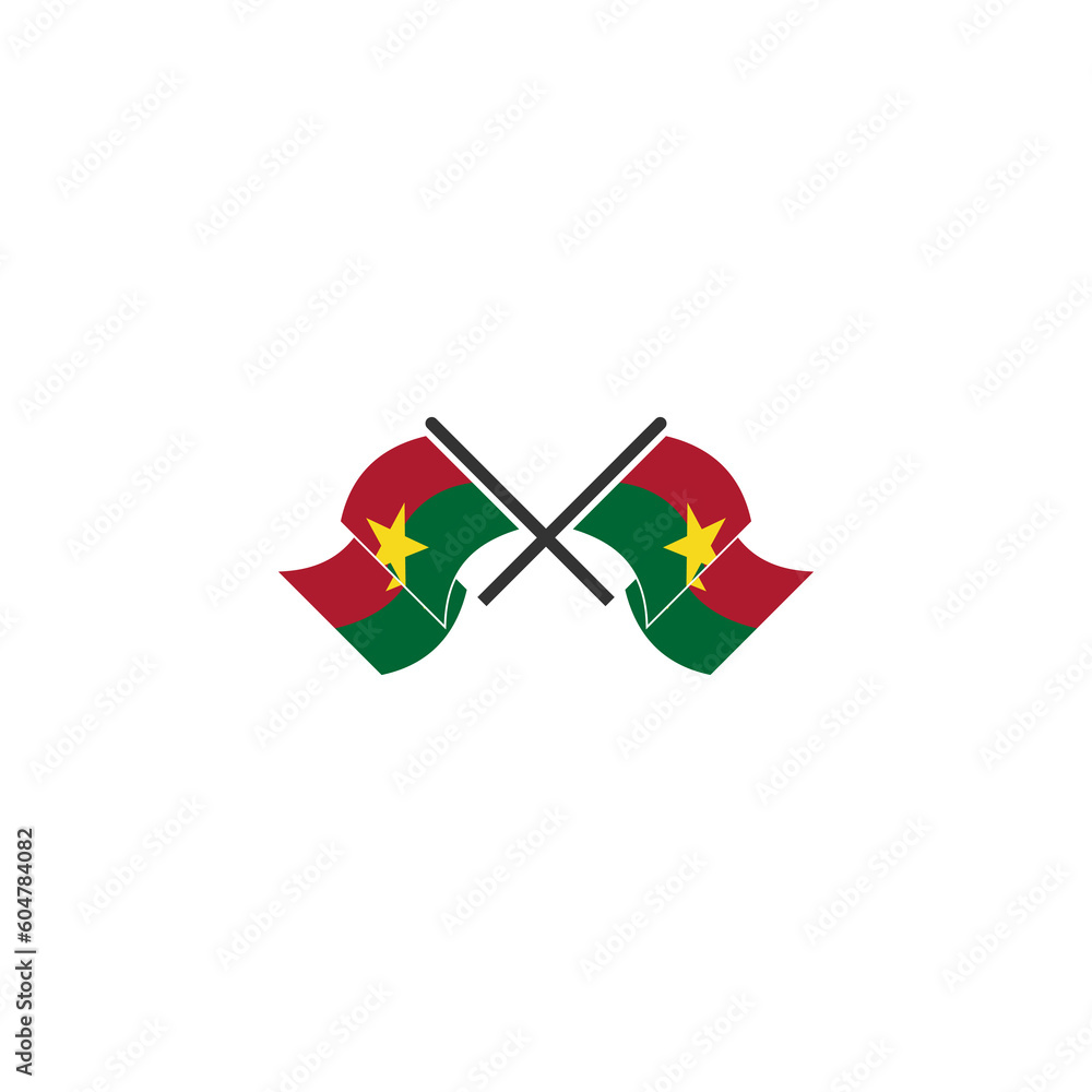 Burkina faso flags icon set, Burkina faso independence day icon set vector sign symbol Burkina faso flags icon set, Burkina faso independence day icon set vector sign symbol
