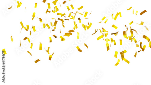 confetti background for celebrations concept, transparent in png format.