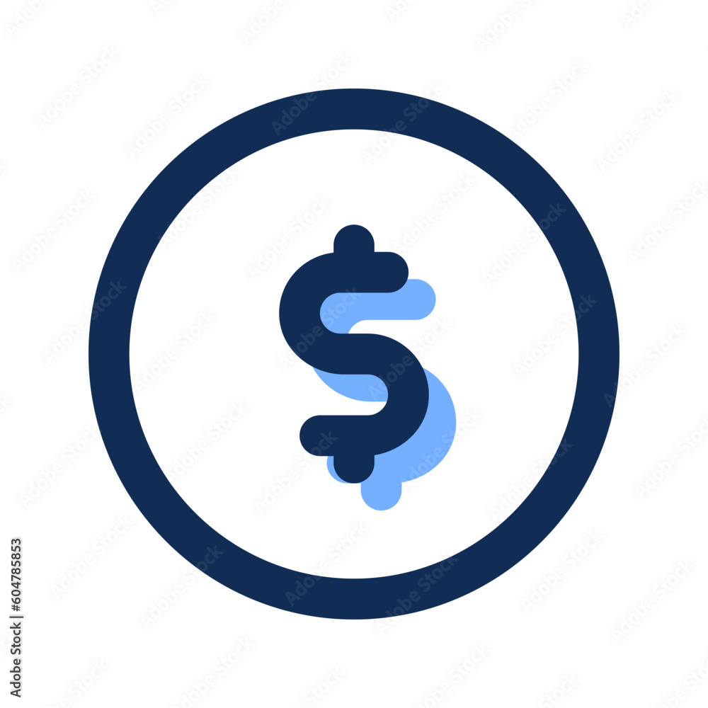 dollar filled line icon