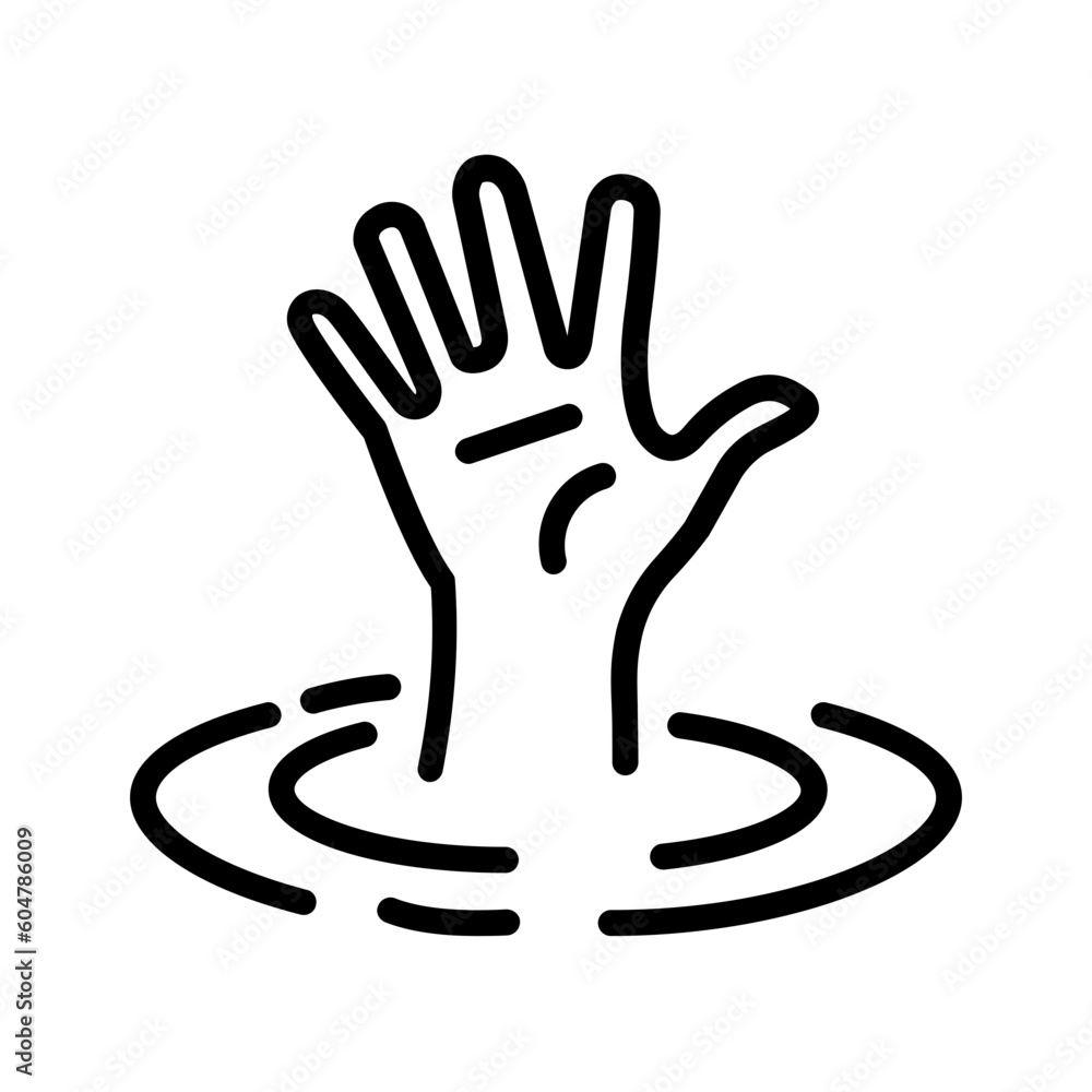 Obraz premium Black line icon for Saving