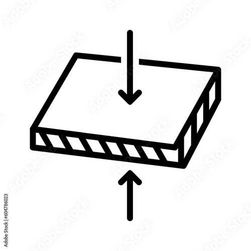 Black line icon for Thickness