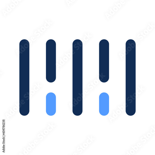 barcode outline color icon