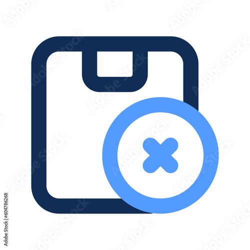 out of stock outline color icon