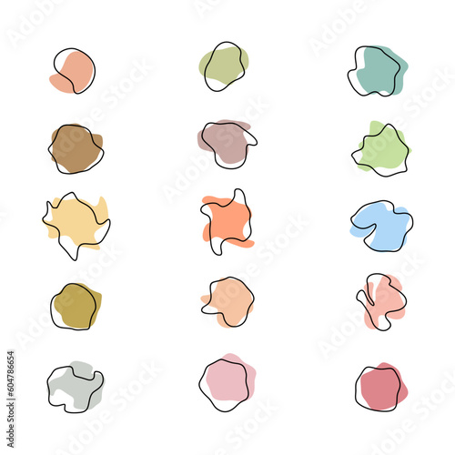 colorful blobs vector element for poster decoration