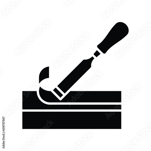 chisel icon vector design template in white background