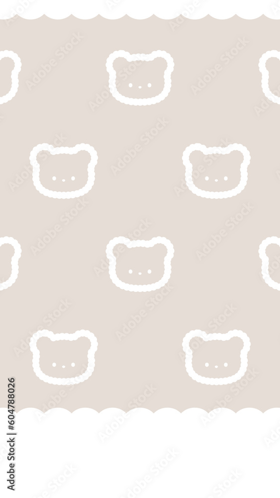 16:9もこもこしろくまちゃんのお顔壁紙⭐︎