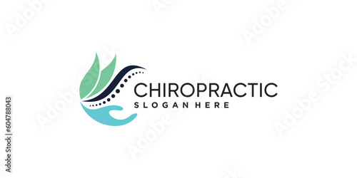 Chiropractic logo vector design illustration with modern creative concept