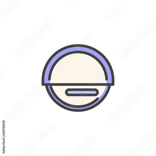 Electric unicycle filled outline icon