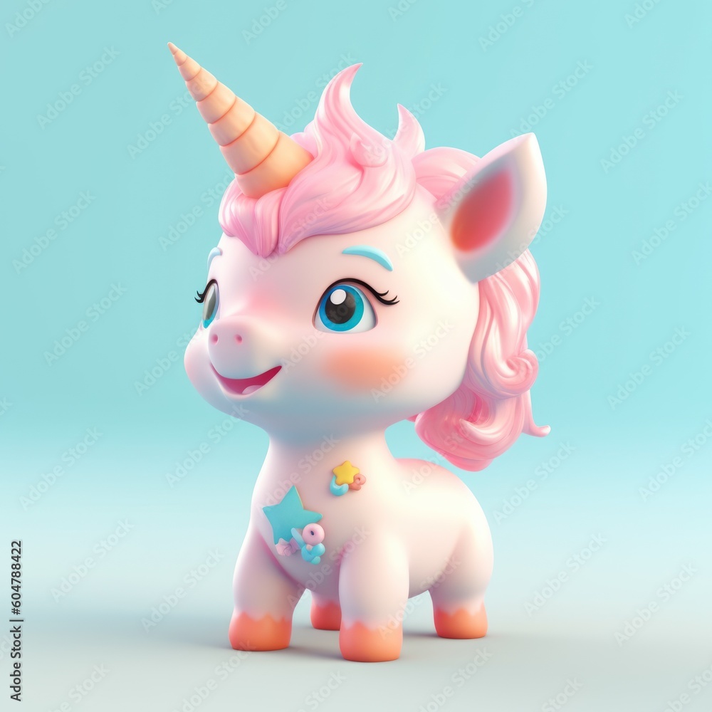 cute little friendly unicorn character, ai tools generated image cute little friendly unicorn character, ai tools generated image