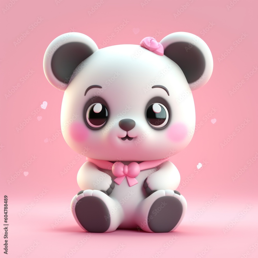 cute little friendly stylized panda-bear character, ai tools generated image cute little friendly stylized panda-bear character, ai tools generated image