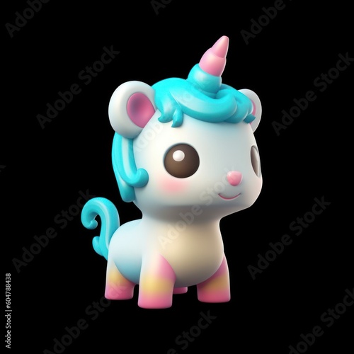 cute little friendly unicorn character  ai tools generated image