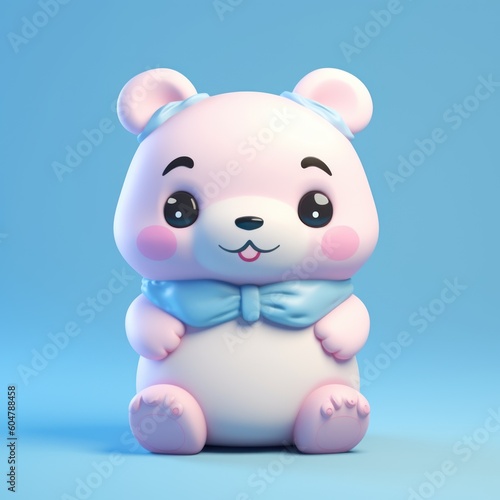 cute little friendly stylized panda-bear character, ai tools generated image
