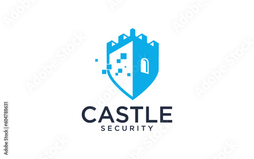 castle security logo design, Security guard logo design vector.