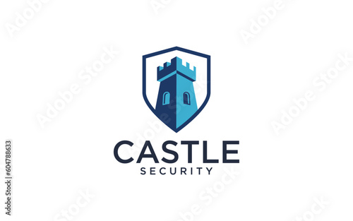 castle security logo design, Security guard logo design vector.