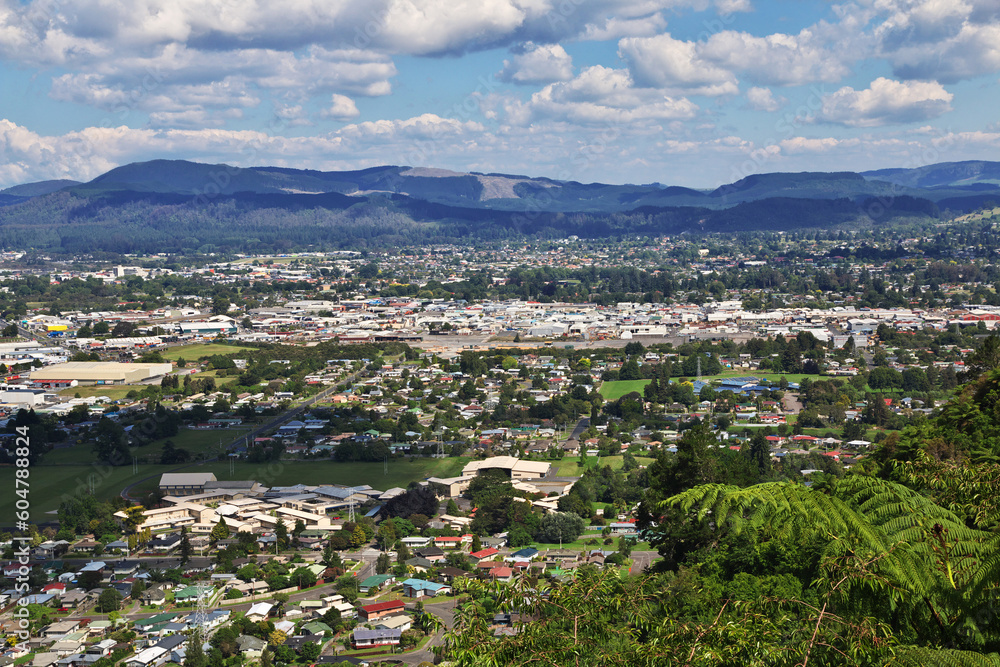 Viwe on city Rotorua, New Zealand