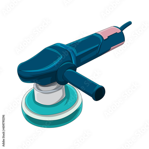 Car polish tool vector illustration