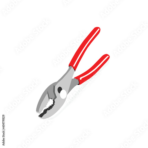 construction worker tool pliers vector illustration