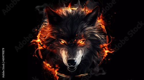 wolf in flames  © 俊后生