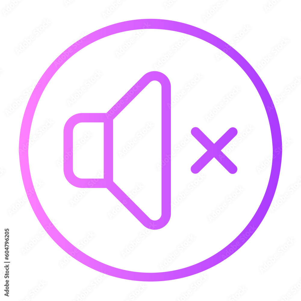mute gradient icon mute gradient icon