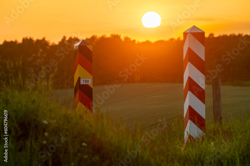 Border posts on the Polish-German border