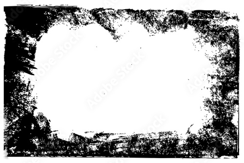 vector crayon grunge frame, black and white for design element