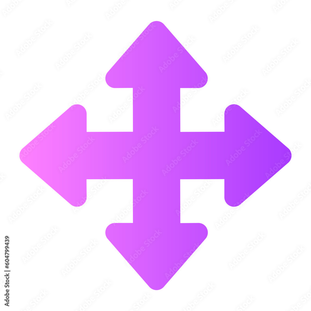 four arrows gradient icon four arrows gradient icon