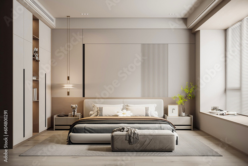 3d rendering modern bedroom interior design inspiration