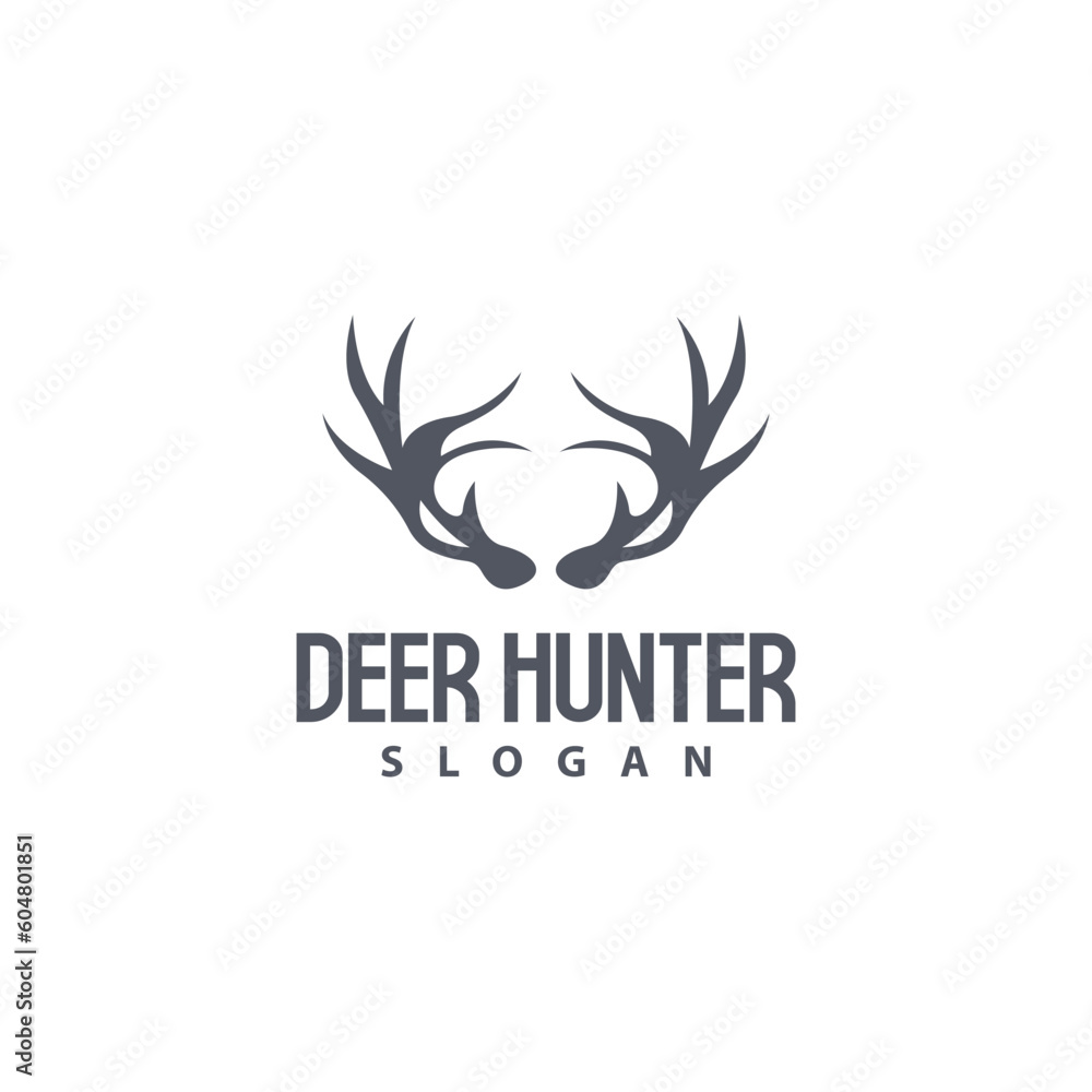 Deer Logo, Deer Hunter Vector, Forest Animal Design, Deer Antlers Retro Vintage Symbol Design Icon Deer Logo, Deer Hunter Vector, Forest Animal Design, Deer Antlers Retro Vintage Symbol Design Icon