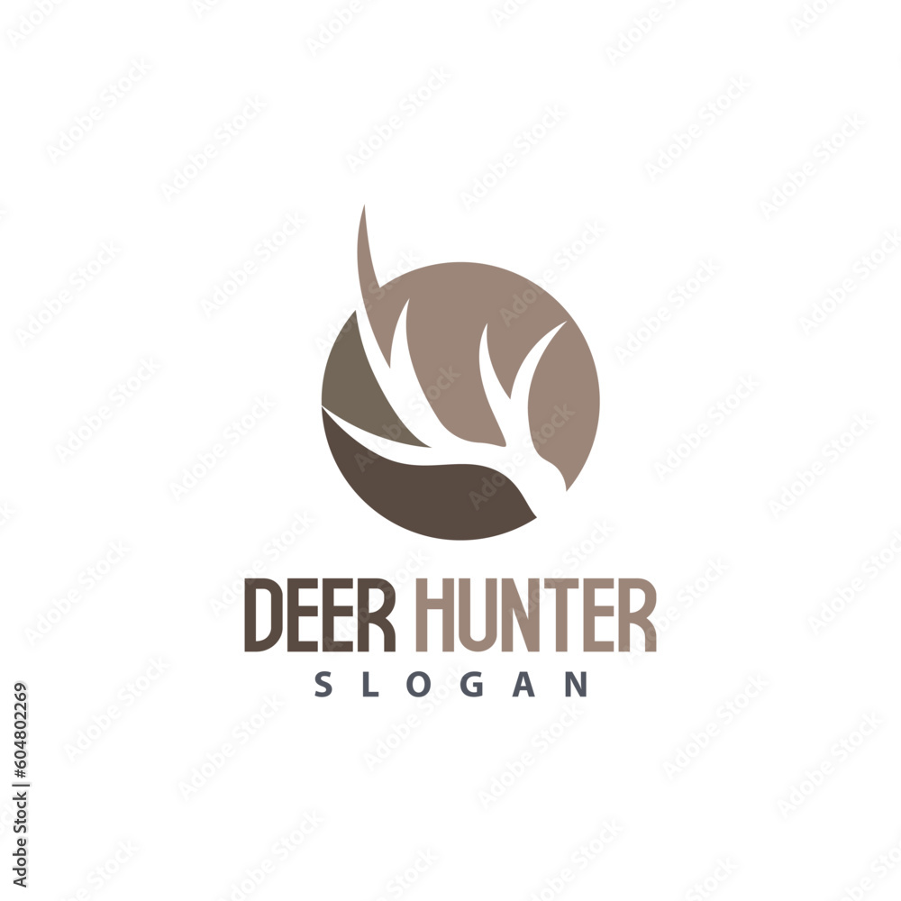 Deer Logo, Deer Hunter Vector, Forest Animal Design, Deer Antlers Retro Vintage Symbol Design Icon Deer Logo, Deer Hunter Vector, Forest Animal Design, Deer Antlers Retro Vintage Symbol Design Icon