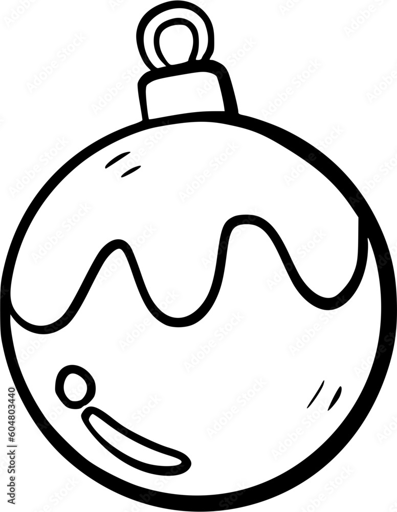 Obraz premium christmas ball outline 