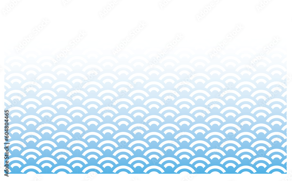 青海波模様のグラデーション和柄背景