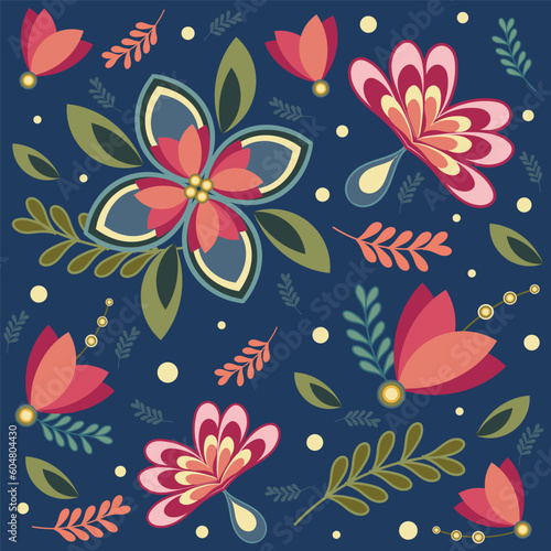 Ethnic flower abstract ikat art pattern in tribal folk embroidery Mexican style striped pattern in Aztec style Figure tribal seamless Design for carpet curtain wallpaper clothing Batik fabric textile
