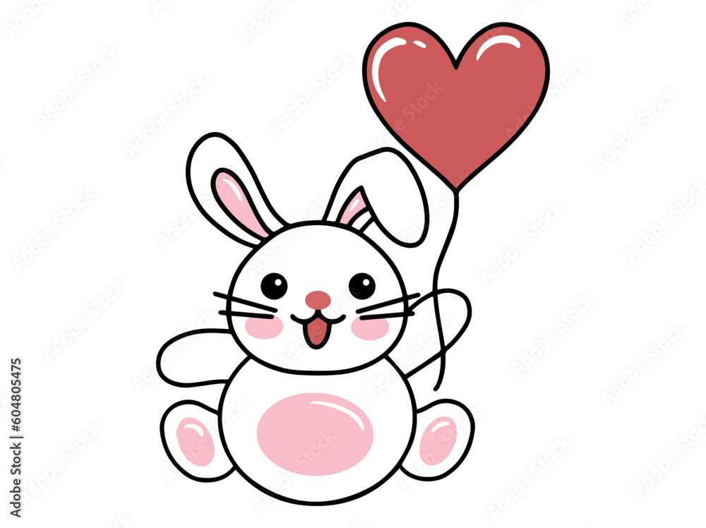 Bunny Cartoon Cute for Valentines Day
Bunny Cartoon Cute for Valentines Day