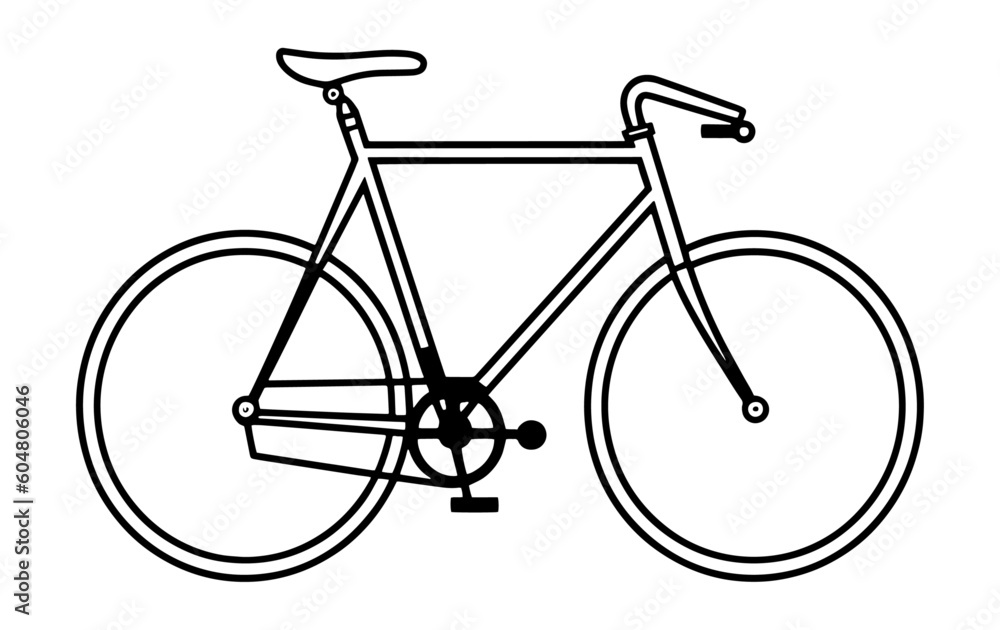 bicycle isolated on white background, line art of bicycle illustration, single line art of bicycle illustration bicycle isolated on white background, line art of bicycle illustration, single line art of bicycle illustration
