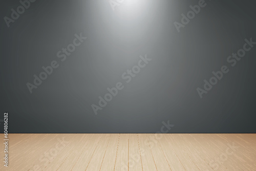 Empty studio room background with spotlight.