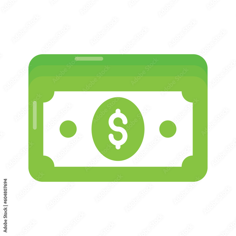 An icon of paper currency in modern style, well designed vector of banknotes An icon of paper currency in modern style, well designed vector of banknotes