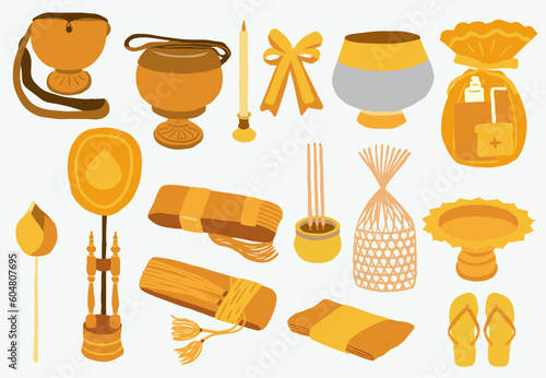 offering design object for giving monk