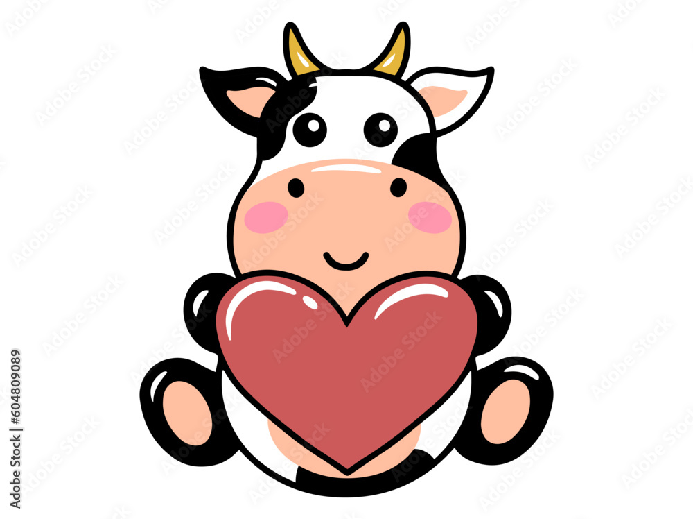 Cow Cartoon Cute for Valentines Day
Cow Cartoon Cute for Valentines Day