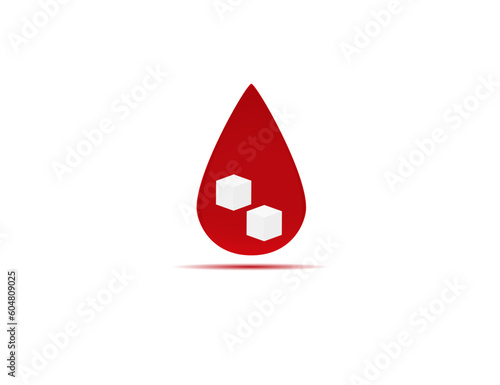 Blood, sugar, drop icon. Vector illustration.