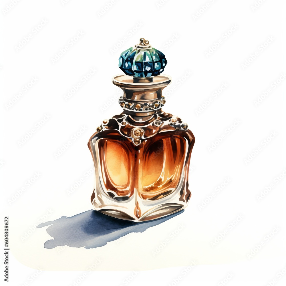 perfume, watercolor style Generative AI perfume, watercolor style Generative AI