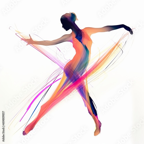 dancing girl silhouette Generative AI