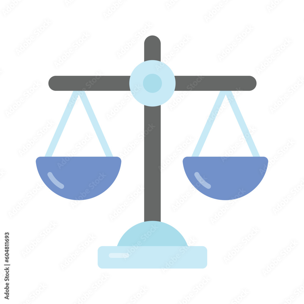Trendy icon of balance scale in editable flat style, business law symbol Trendy icon of balance scale in editable flat style, business law symbol