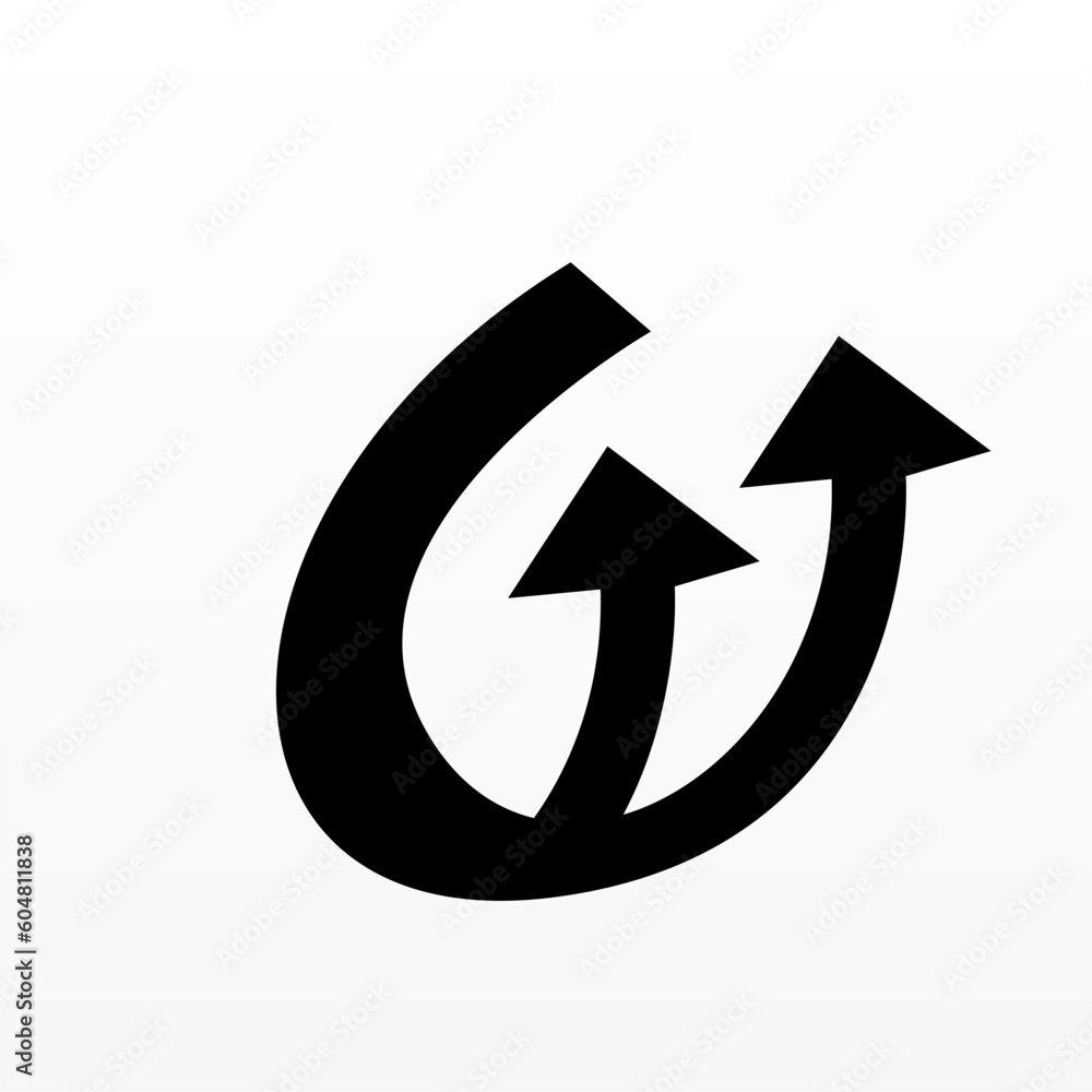Arrow logo design template in black color and on white background Arrow logo design template in black color and on white background