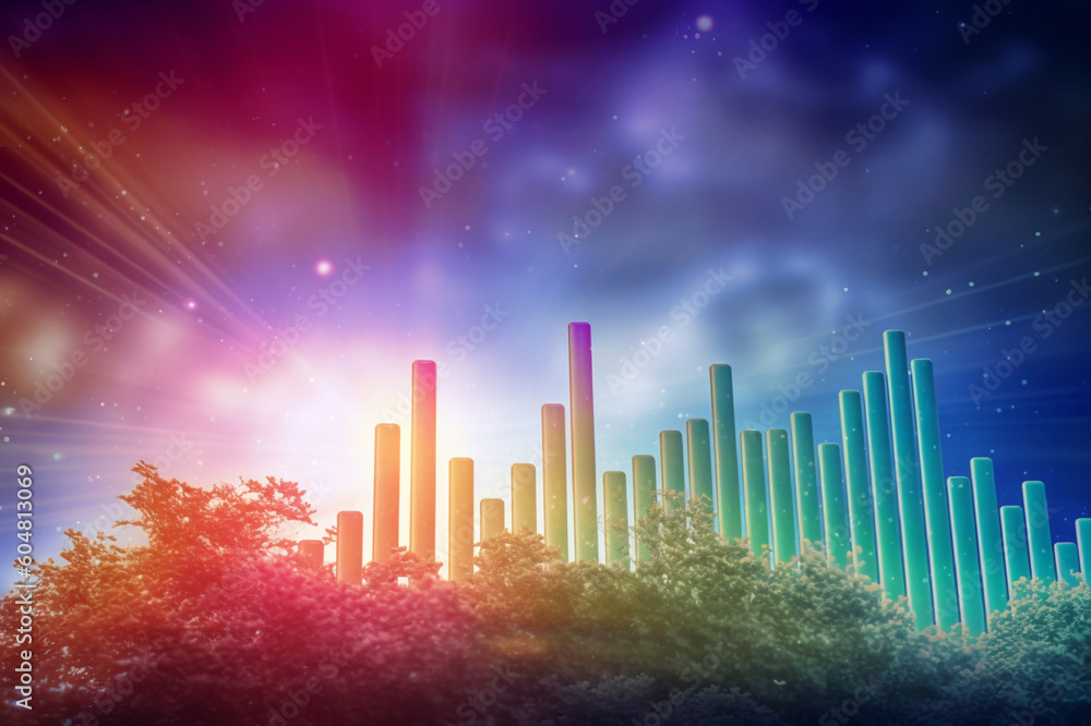 Fototapeta premium Digital online technology, businessman and tablet analyzing sales marketing data growth and economic and financial growth chart by generative AI.
