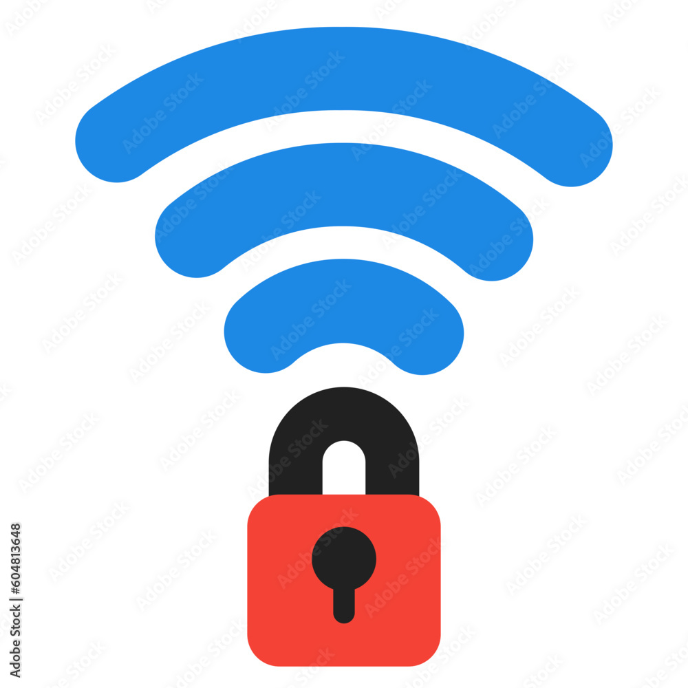 Wifi connection icon in flat style, use for website mobile app presentation Wifi connection icon in flat style, use for website mobile app presentation